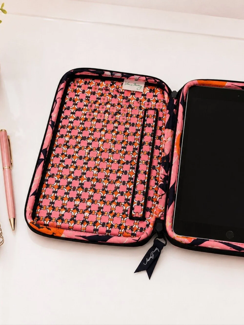 Vera Bradley Quilted Mini Laptop / Tablet Case – NWT Bright Pink Floral